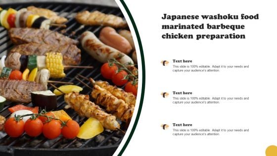 Japanese Washoku Food Marinated Barbeque Chicken Preparation Slides PDF
