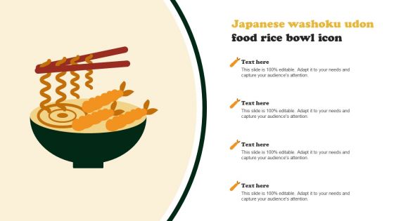 Japanese Washoku Udon Food Rice Bowl Icon Ideas PDF