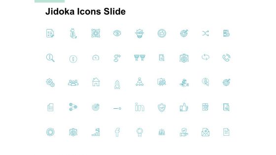 Jidoka Icons Slide Technology Marketing Ppt PowerPoint Presentation Model Example