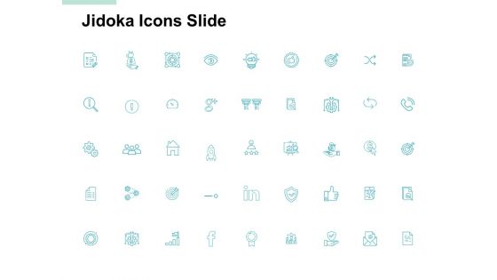 Jidoka Icons Slide Technology Marketing Ppt PowerPoint Presentation Model Example