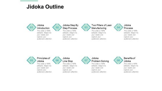 Jidoka Outline Problem Solving Ppt PowerPoint Presentation Infographic Template Inspiration