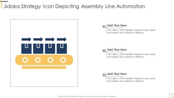 Jidoka Strategy Icon Depicting Assembly Line Automation Rules PDF