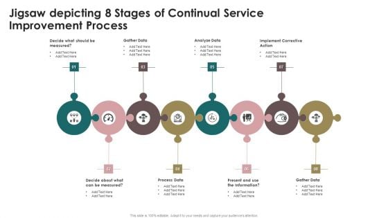 Jigsaw Depicting 8 Stages Of Continual Service Improvement Process Inspiration PDF