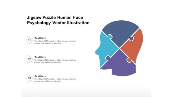 Jigsaw Puzzle Human Face Psychology Vector Illustration Ppt PowerPoint Presentation File Visuals PDF