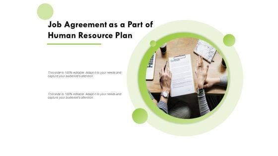 Job Agreement As A Part Of Human Resource Plan Ppt PowerPoint Presentation Summary Icons