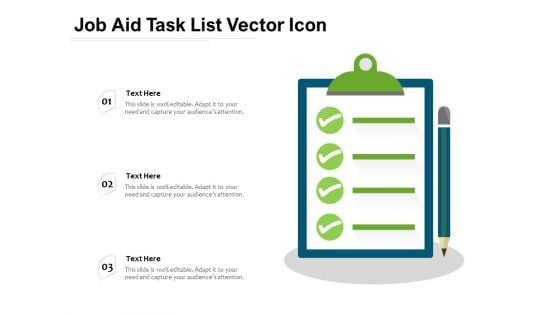 Job Aid Task List Vector Icon Ppt PowerPoint Presentation Gallery Slide Portrait PDF