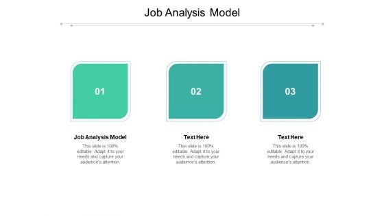 Job Analysis Model Ppt PowerPoint Presentation Show Summary Cpb Pdf