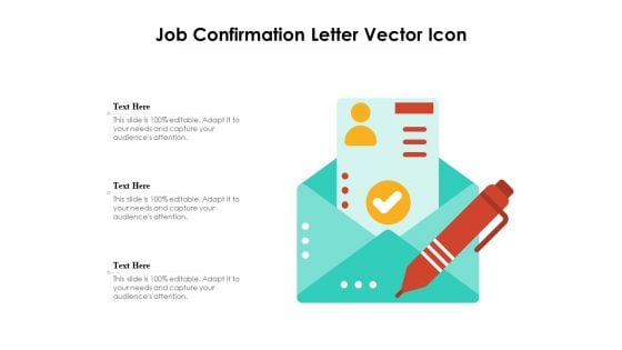 Job Confirmation Letter Vector Icon Ppt PowerPoint Presentation Sample PDF