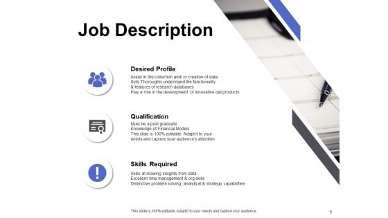 Job Description Ppt PowerPoint Presentation Summary Clipart Images