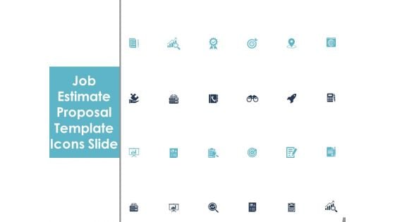 Job Estimate Proposal Template Icons Slide Ppt Icon Outline PDF