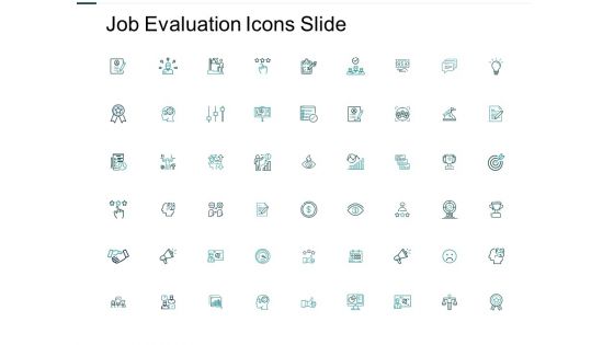 Job Evaluation Icons Slide Dollar Ppt PowerPoint Presentation Professional Deck