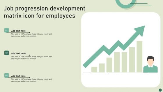 Job Progression Development Matrix Icon For Employees Infographics PDF