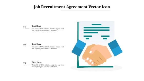 Job Recruitment Agreement Vector Icon Ppt PowerPoint Presentation Gallery Maker PDF