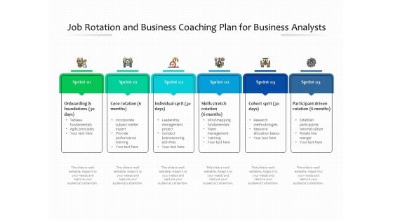 Job Rotation And Business Coaching Plan For Business Analysts Ppt PowerPoint Presentation Icon Example File PDF