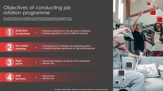 Job Rotation Plan For Staff Objectives Of Conducting Job Rotation Programme Portrait PDF