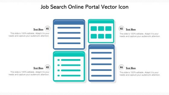 Job Search Online Portal Vector Icon Ppt PowerPoint Presentation Gallery Tips PDF