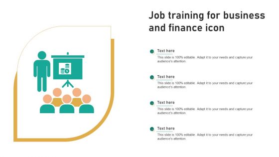 Job Training For Business And Finance Icon Ppt Infographic Template Pictures PDF