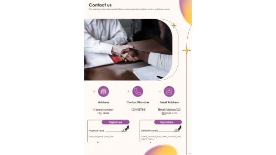 Job Vacancy Proposal Contact Us One Pager Sample Example Document Job Vacancy Proposal Contact Us One Pager Sample Example Document