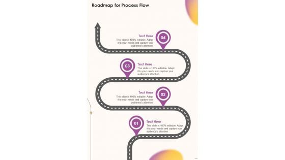 Job Vacancy Proposal Roadmap For Process Flow One Pager Sample Example Document