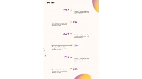 Job Vacancy Proposal Timeline One Pager Sample Example Document
