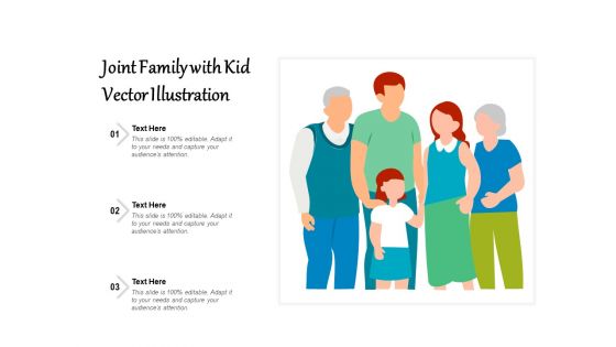 Joint Family With Kid Vector Illustration Ppt PowerPoint Presentation Gallery Example PDF