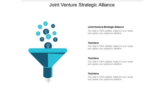 Joint Venture Strategic Alliance Ppt PowerPoint Presentation Show Master Slide Cpb