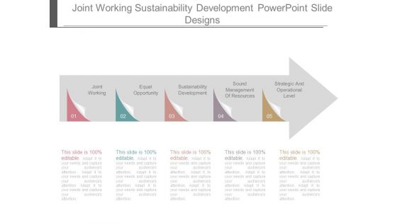 Joint Working Sustainability Development Powerpoint Slide Designs