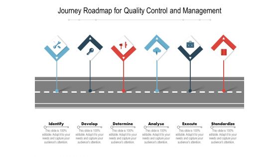 Journey Roadmap For Quality Control And Management Ppt PowerPoint Presentation Infographic Template Graphics Tutorials PDF