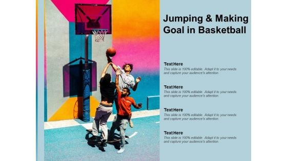 Jumping And Making Goal In Basketball Ppt PowerPoint Presentation Professional Icons