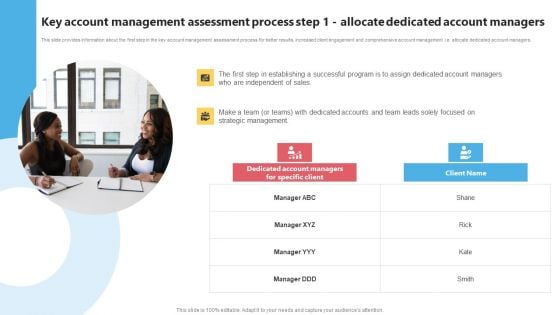 KAM Evaluation Procedure In The Organization Key Account Management Assessment Process Step 1 Structure PDF