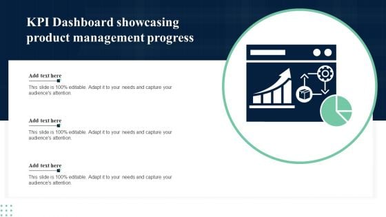KPI Dashboard Showcasing Product Management Progress Graphics PDF