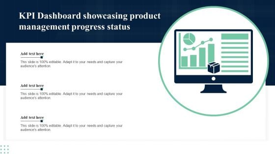 KPI Dashboard Showcasing Product Management Progress Status Themes PDF