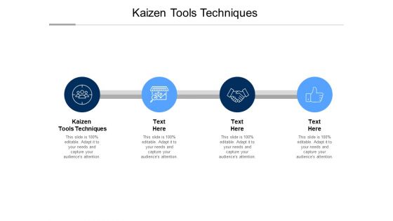 Kaizen Tools Techniques Ppt PowerPoint Presentation Infographic Template Background Image Cpb