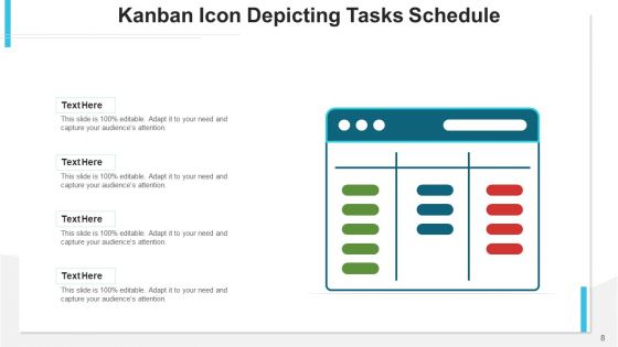 Kanban Process Icon Quality Services Ppt PowerPoint Presentation Complete Deck With Slides