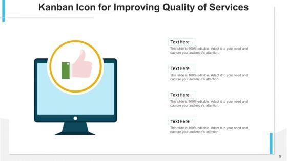 Kanban Process Icon Quality Services Ppt PowerPoint Presentation Complete Deck With Slides