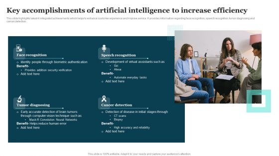 Key Accomplishments Of Artificial Intelligence To Increase Efficiency Brochure PDF Key Accomplishments Of Artificial Intelligence To Increase Efficiency Brochure PDF