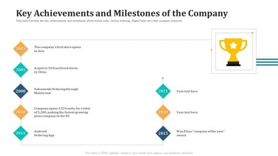 Key Achievements And Milestones Of The Company Guidelines PDF