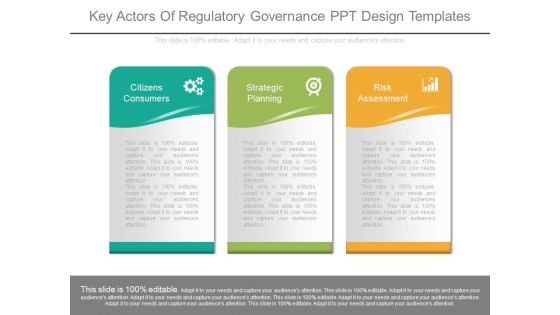 Key Actors Of Regulatory Governance Ppt Design Templates