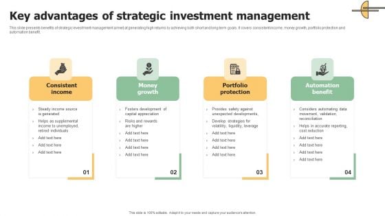 Key Advantages Of Strategic Investment Management Brochure PDF