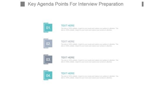 Key Agenda Points For Interview Preparation Example Of Ppt