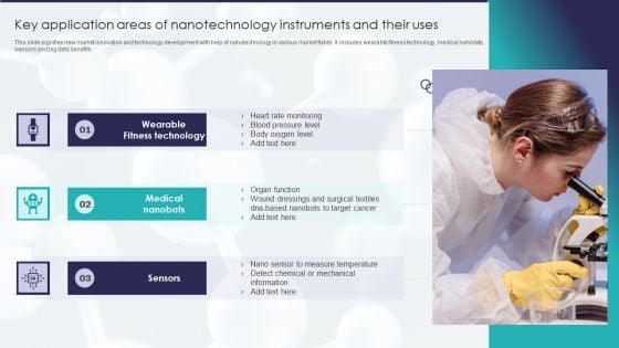 Key Application Areas Of Nanotechnology Instruments And Their Uses Guidelines PDF