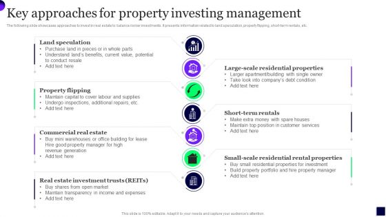 Key Approaches For Property Investing Management Brochure PDF