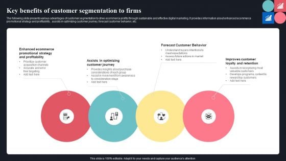 Key Benefits Of Customer Segmentation To Firms Ppt Slides Deck PDF