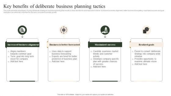 Key Benefits Of Deliberate Business Planning Tactics Download PDF Key Benefits Of Deliberate Business Planning Tactics Download PDF