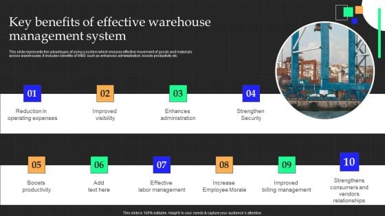 Key Benefits Of Effective Warehouse Management System Themes PDF