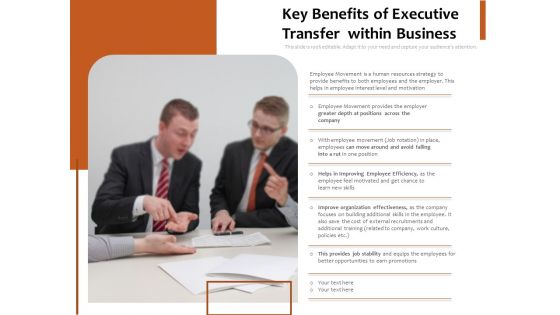 Key Benefits Of Executive Transfer Within Business Ppt PowerPoint Presentation Icon Layouts PDF