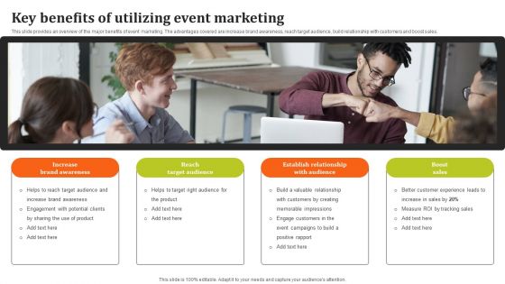 Key Benefits Of Utilizing Event Marketing Ppt Pictures Guide PDF