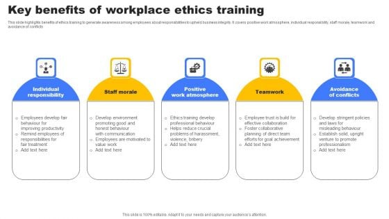 Key Benefits Of Workplace Ethics Training Microsoft PDF