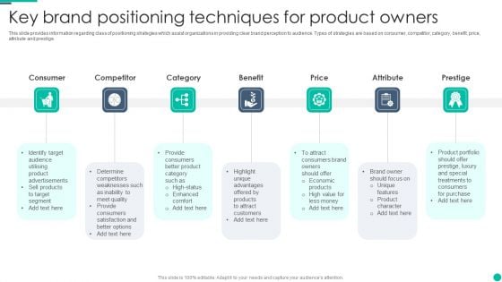 Key Brand Positioning Techniques For Product Owners Microsoft PDF Key Brand Positioning Techniques For Product Owners Microsoft PDF
