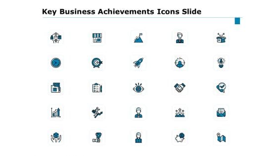 Key Business Achievements Icons Slide Ppt Ideas Backgrounds PDF